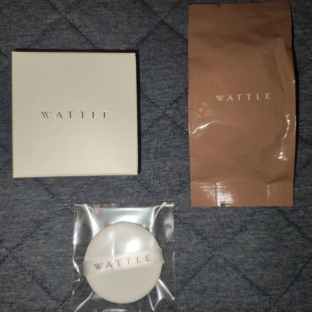 WATTLE クッションファンデーション マットカバー コンパクトパフ付き