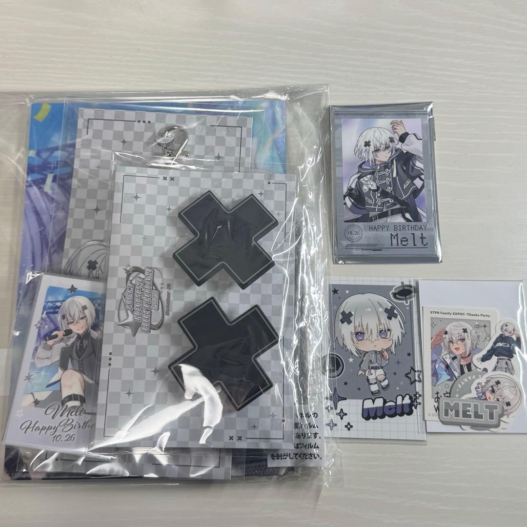 メルト・ダ・テンシ バースデーグッズ コンプリートセット&おまけ 2.5次元歌い手アイドルグループ「めておら - Meteorites -」の“メルト