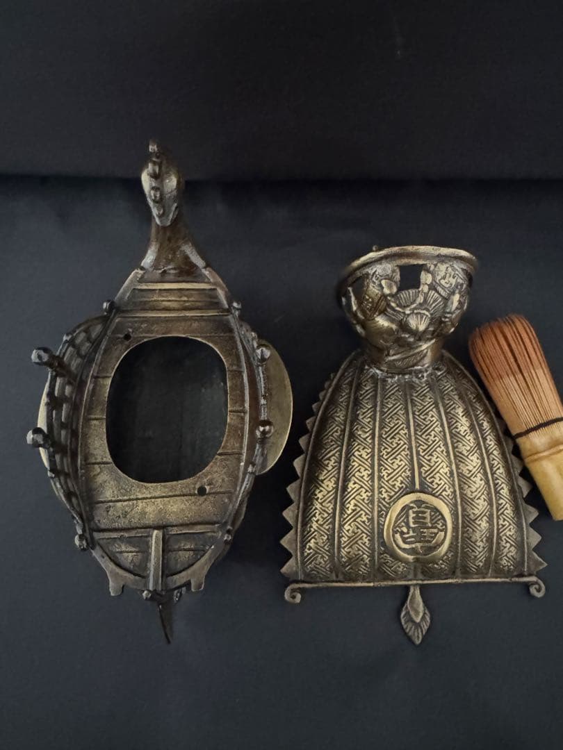 香炉 鳳凰型 宝船 銅製 彫刻 置物 開運 風水 骨董 インテリア アンティーク