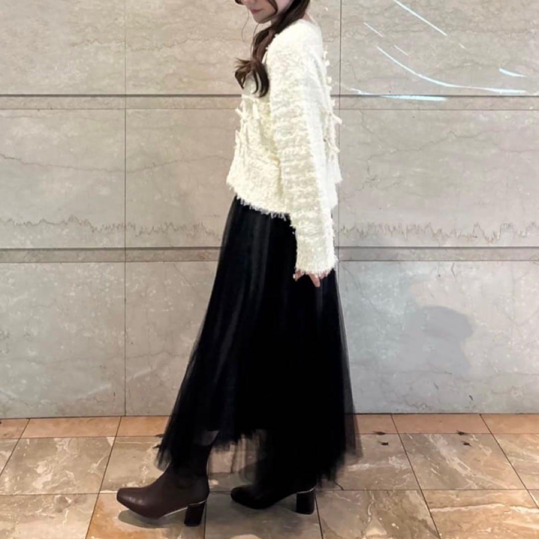 新品タグ付】COCO DEAL 2025AW プリーツマチ チュールスカート