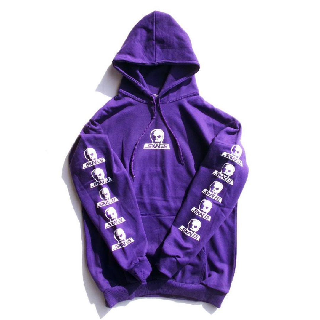 週末セール！【未使用】スカルスケーツ ロゴ パーカー パープル 2XL