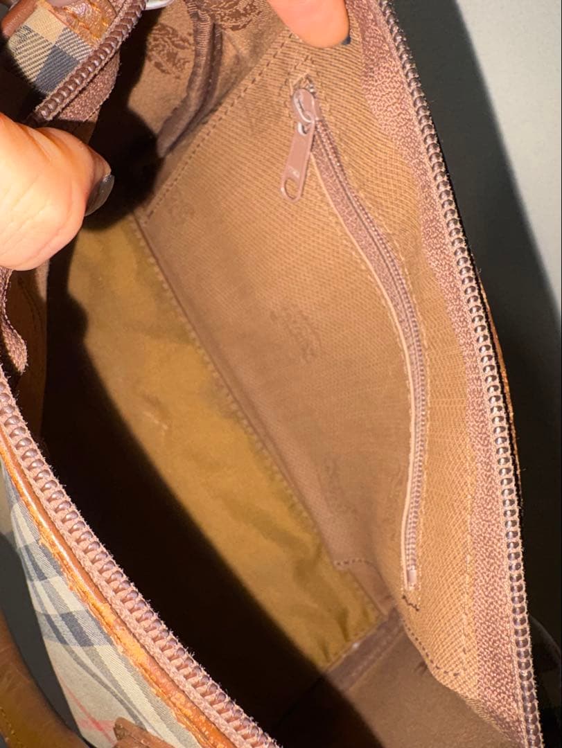 Burberry ヴィンテージ ミニボストンバッグ ノバチェック シャドー