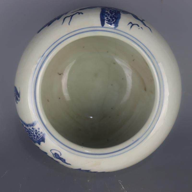 青花過墻竜紋水洗 書道具 文房具 現代工芸品美術品 置物 - メルカリ