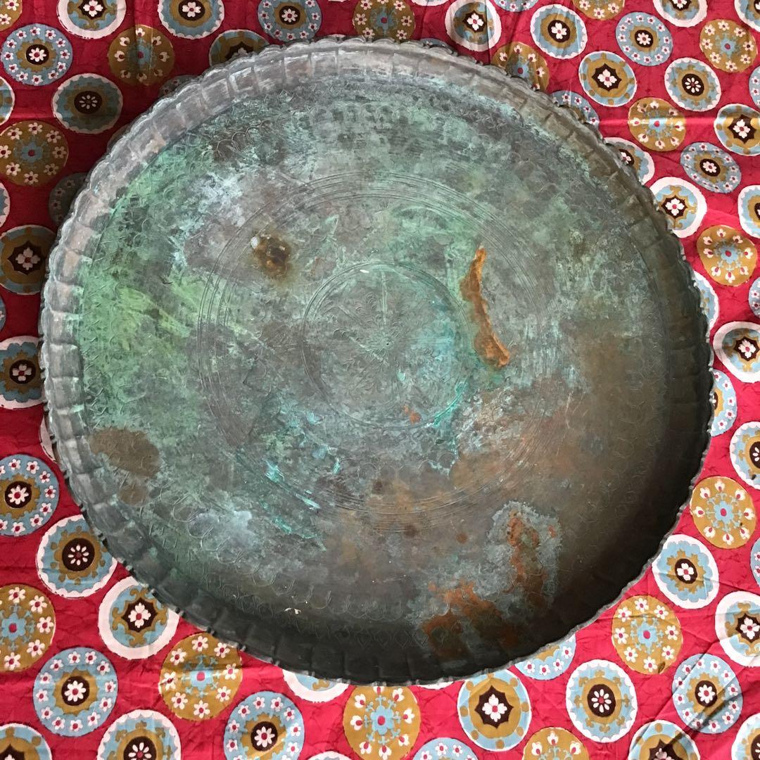 16世紀　オスマントルコ　ブロンズ　銅製　大型トレイ　アンティーク 0801094429_62e721ed3b8a5.jpg