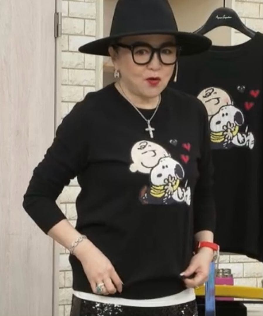 新品！アンコキーヌ コアスパンヤーン スヌーピーニット - メルカリ