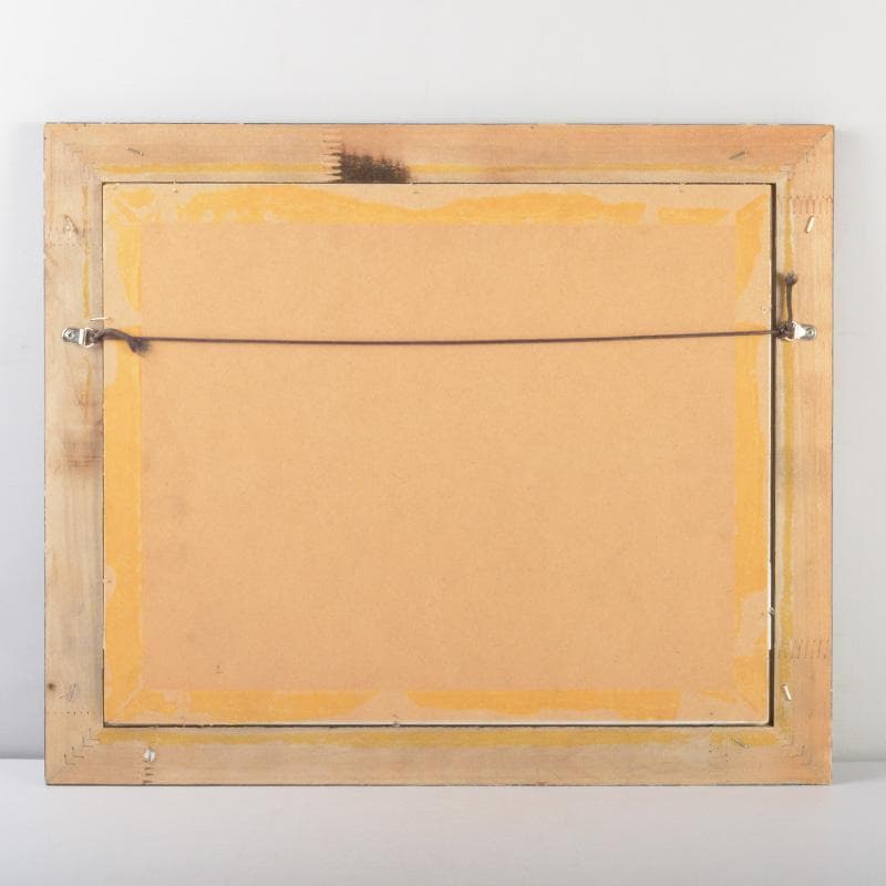 中国　唐木紫壇枠　景徳鎮　粉彩　蝶図　陶板　壁飾　V　5417A