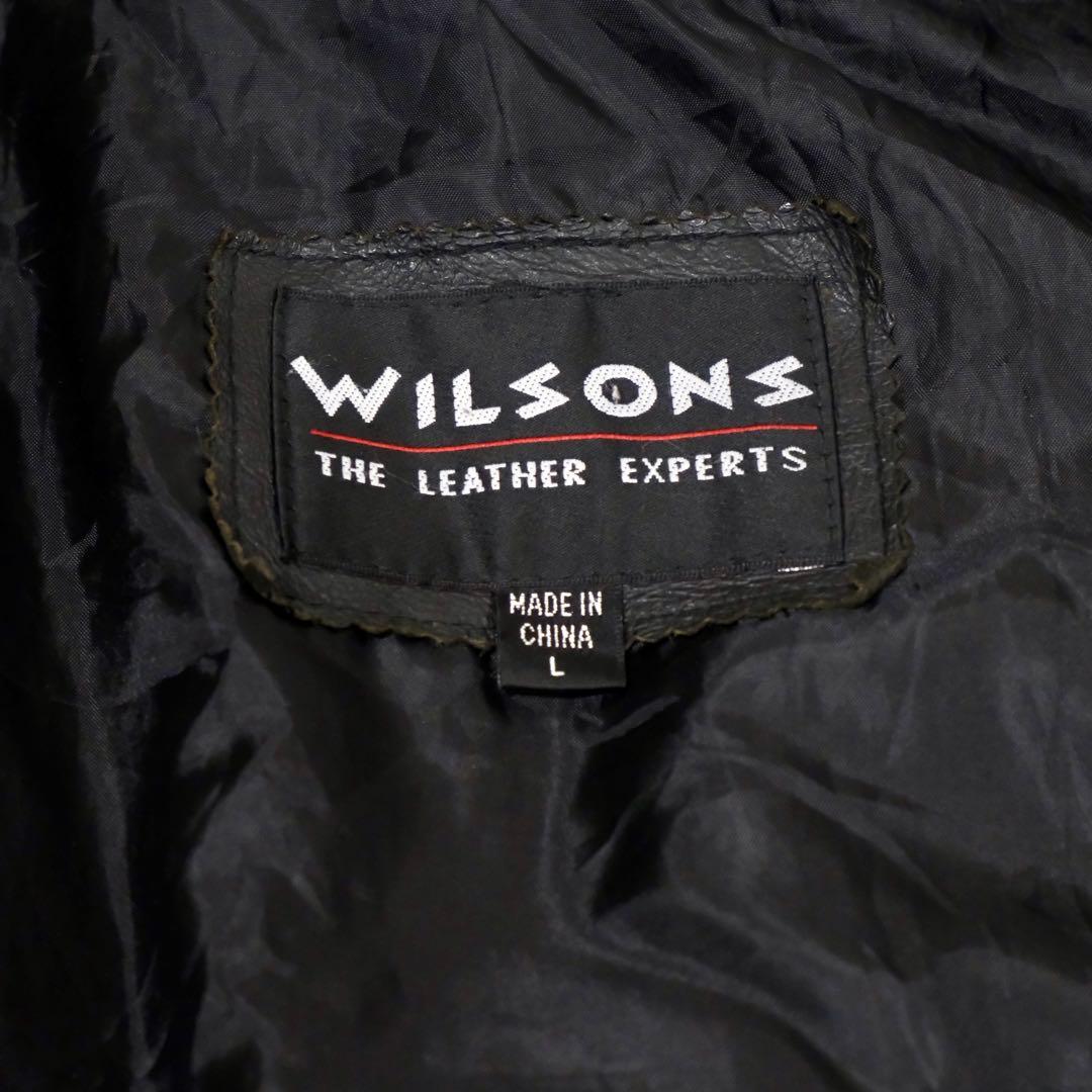 90s WILSON A-2 タイプ 短丈 レザージャケット ブラック - メルカリ
