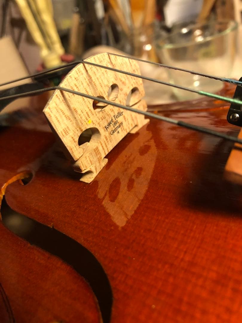 駒&魂柱調整済】ノーラベル4/4中古バイオリン 型名製造年月日不明