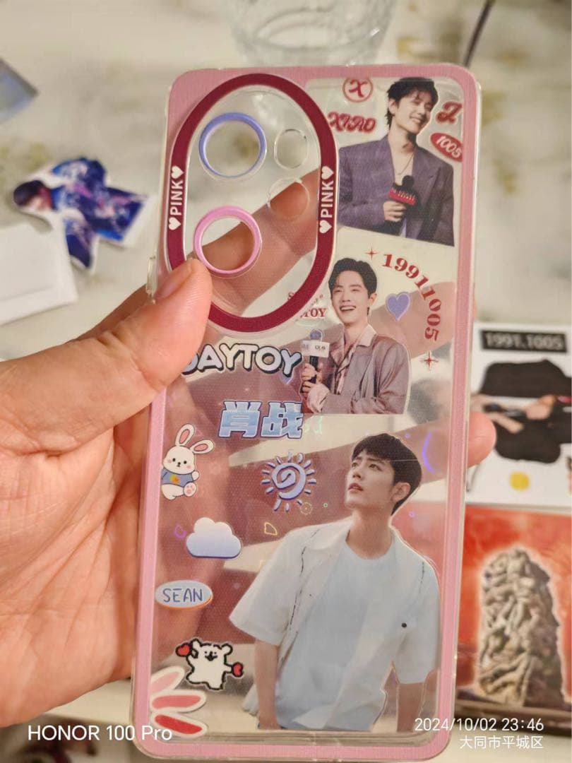 15×15cm 肖戦 転写ステッカー 耐油 防水ステッカー 2枚セット❣️0208