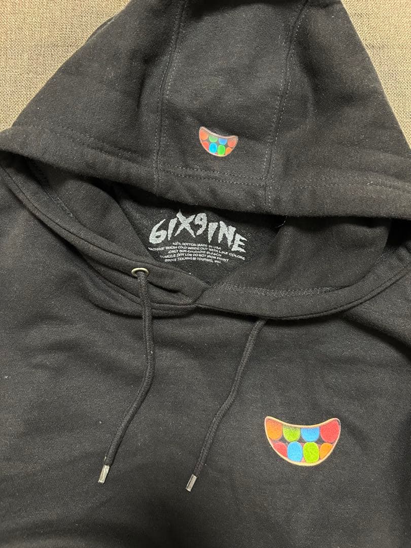 6ix9ine シックスナイン　マウスロゴ パーカー ブラック