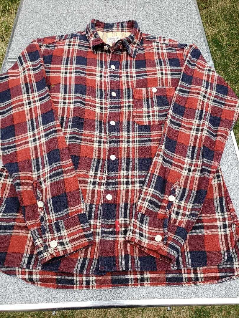 アナクロノーム anachronorm ネルシャツ チンスト マチ付き 長袖