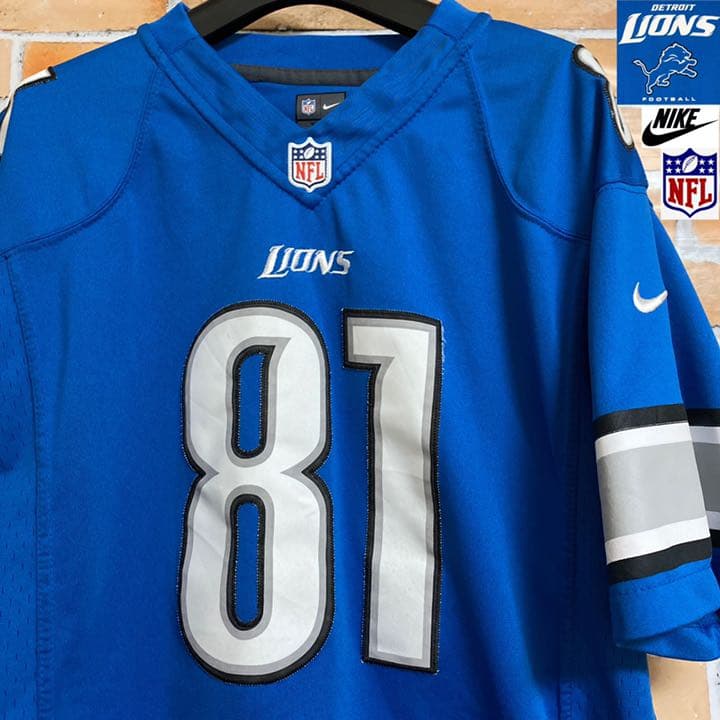 ナイキ製　NFL デトロイト・ライオンズ ユニフォーム [スペシャルセール！] Detroit Lions Nike Home Game Jersey - Blue - Jared Goff - Womens