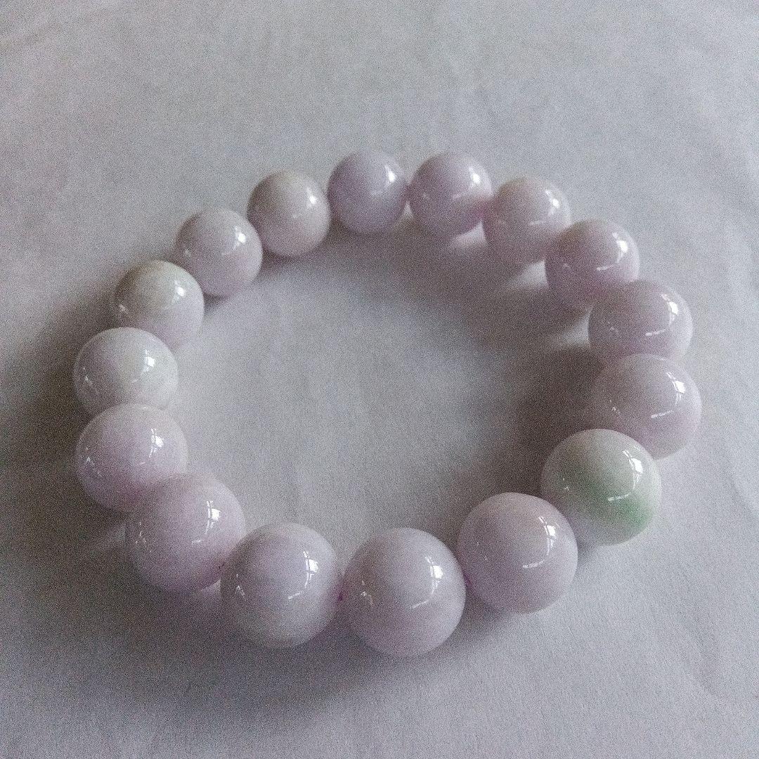 マイメロ)希少、最上級品、国石、)糸魚川翡翠ブレスレット、12.8mm