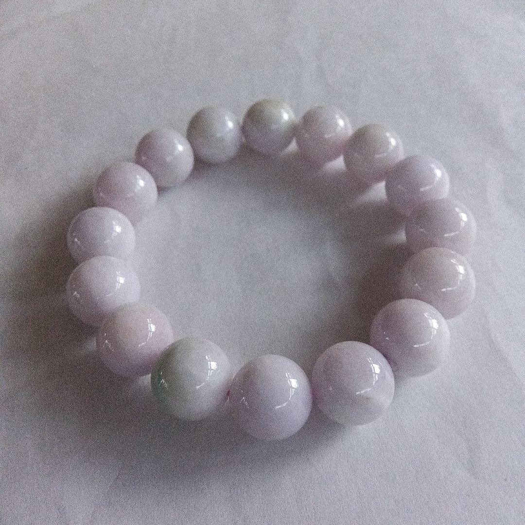 マイメロ)希少、最上級品、国石、)糸魚川翡翠ブレスレット、12.8mm