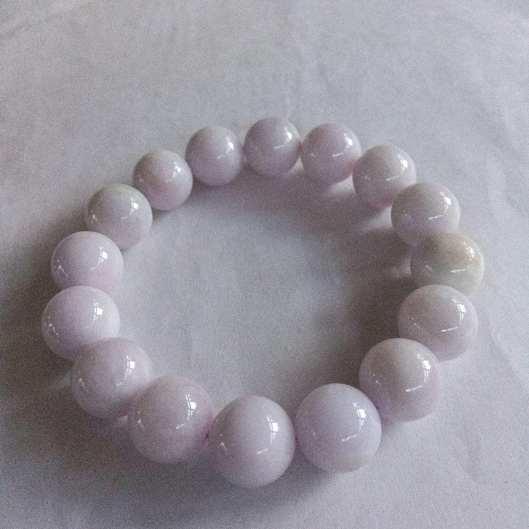 マイメロ)希少、最上級品、国石、)糸魚川翡翠ブレスレット、12.8mm