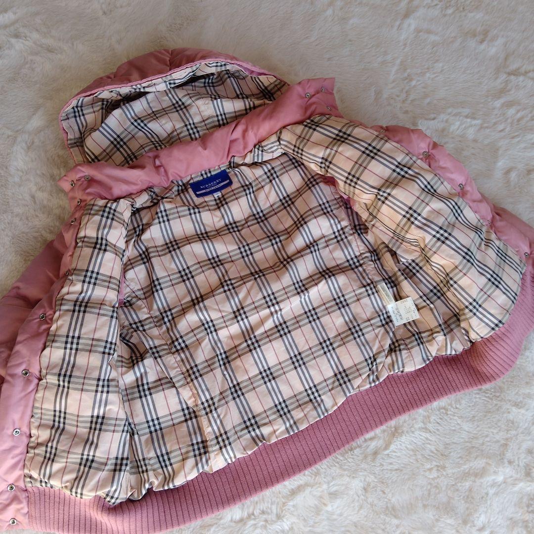 BURBERRY ピンクダウンジャケット 38 フード取り外し可能 - メルカリ