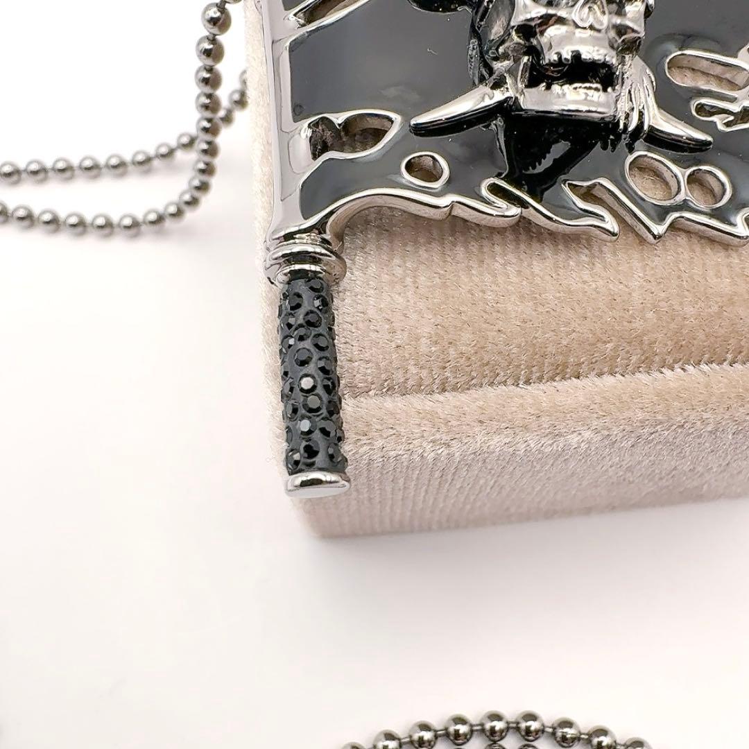 スワロフスキー ネックレス パイレーツオブカリビアン 海賊旗モチーフ