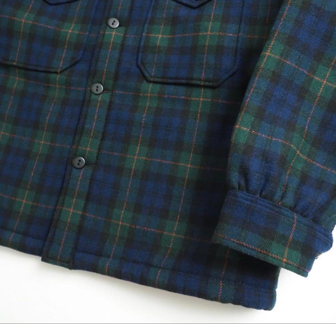 ペンドルトン ウールジャケット CPOジャケット チェック柄 グリーン 美