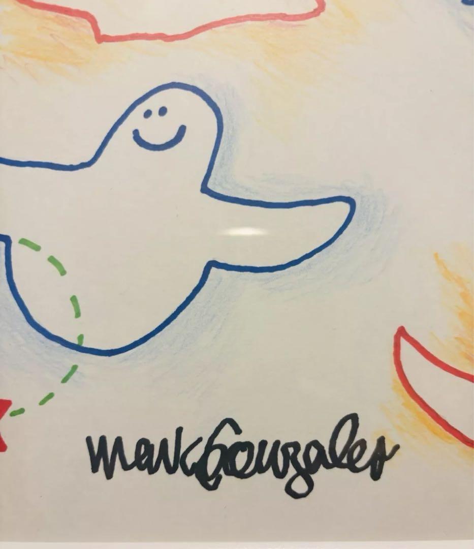 mark gonzales マークゴンザレス 原画 額入 サイン入 アート