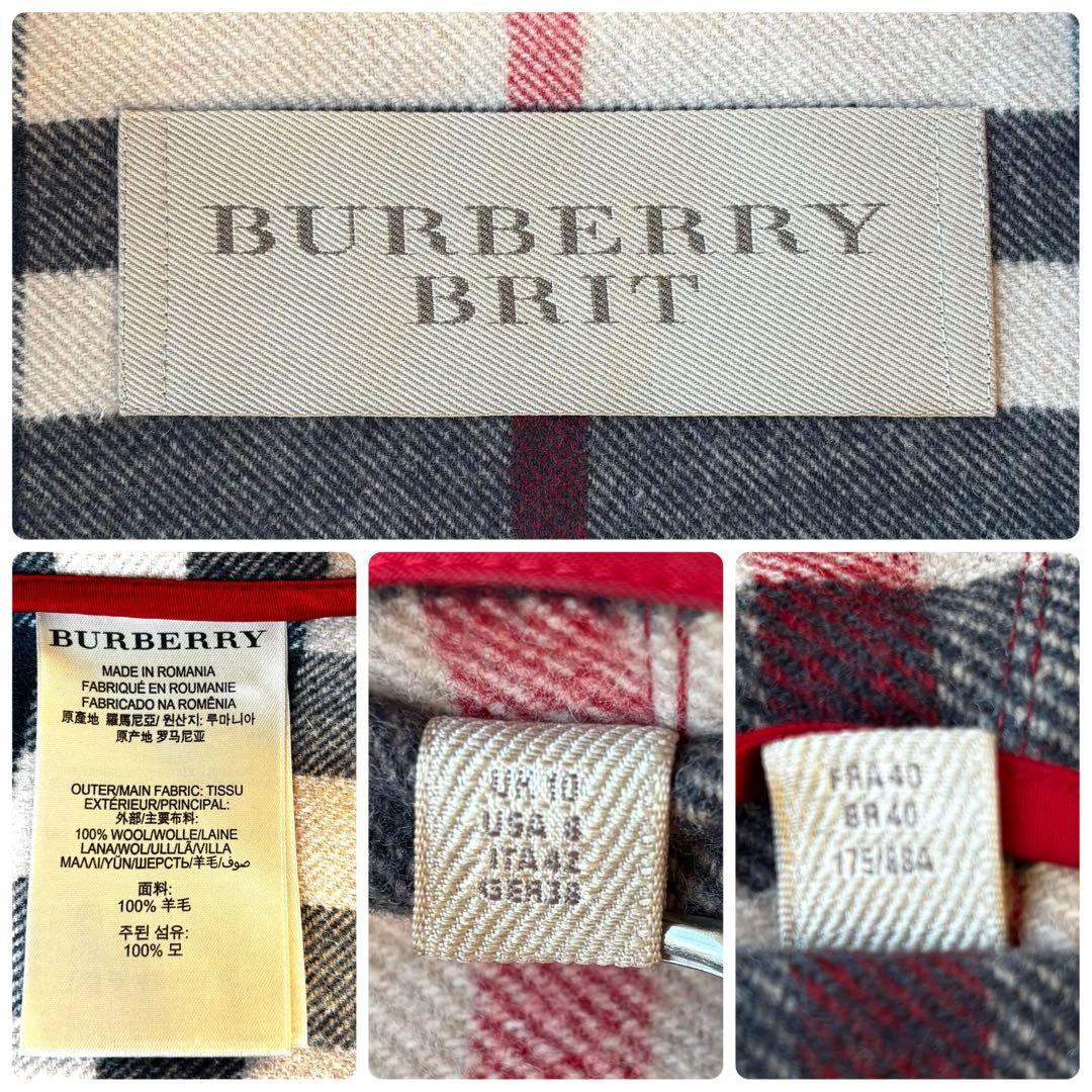 訳あり】希少サイズ✨BURBERRY BRIT ダッフルコート レッド - メルカリ
