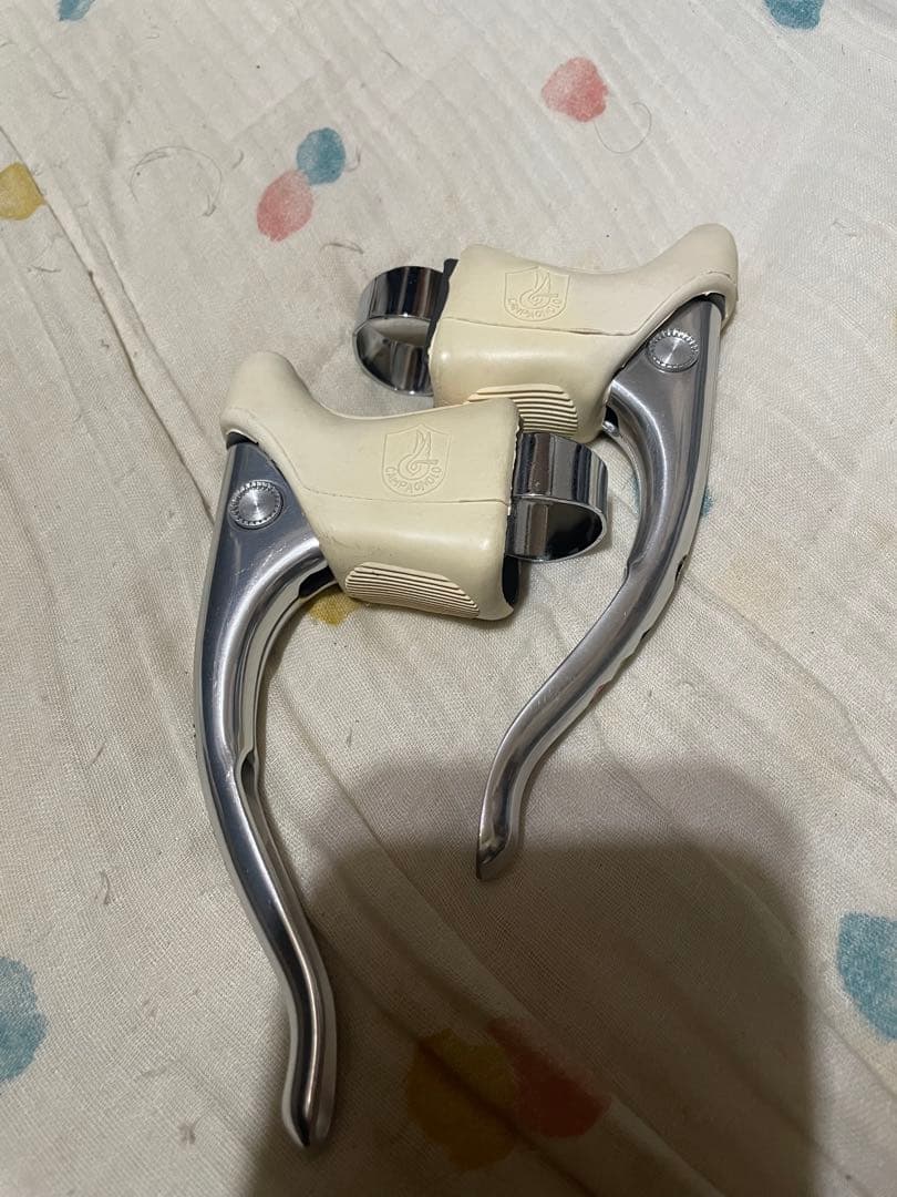 Campagnolo コルナゴ刻印レコードブレーキレバー 未使用品ホワイト