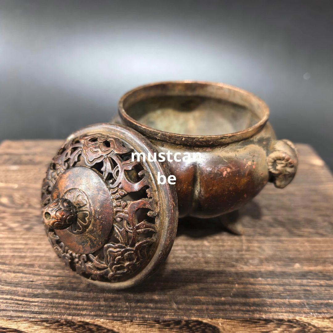 銅器 香炉 三陽開泰香薫炉 盤香炉 香具 装飾品 工芸品 置物 - メルカリ