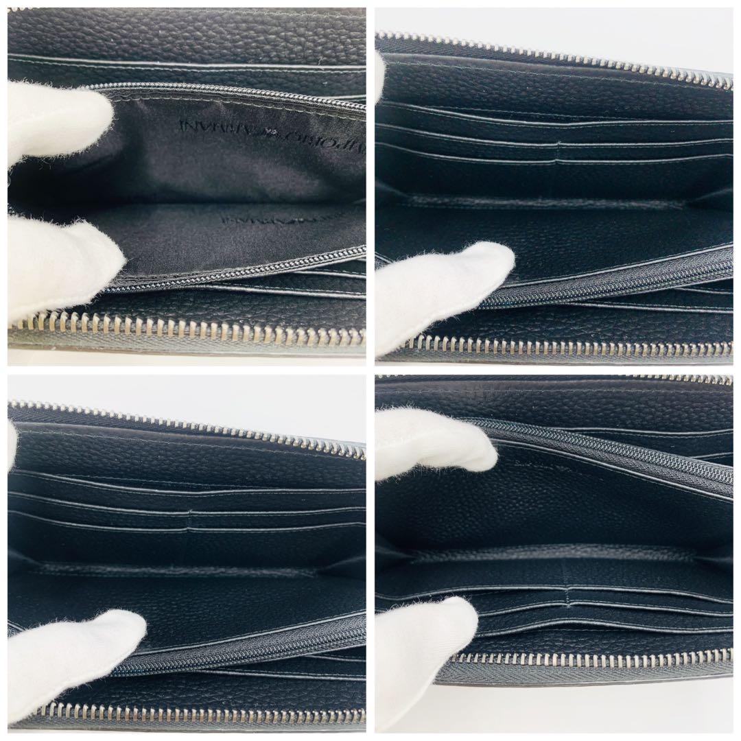 美品☆EMPORIO ARMANI ラウンドジップ 型押し長財布☆008 - メルカリ
