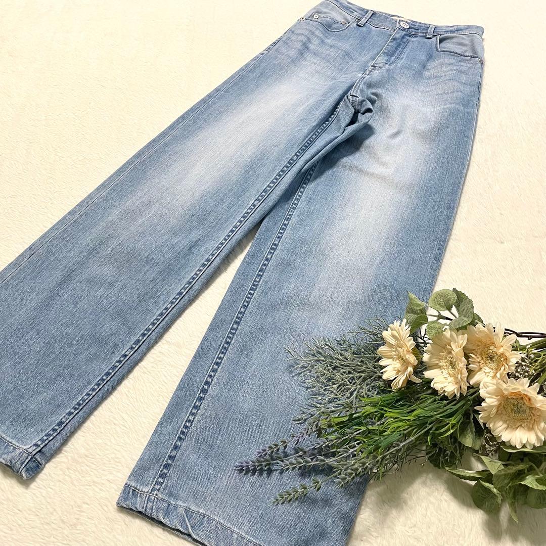 美品《YANUK ヤヌーク Lilith》 23 ハイウェスト ワイドストレート