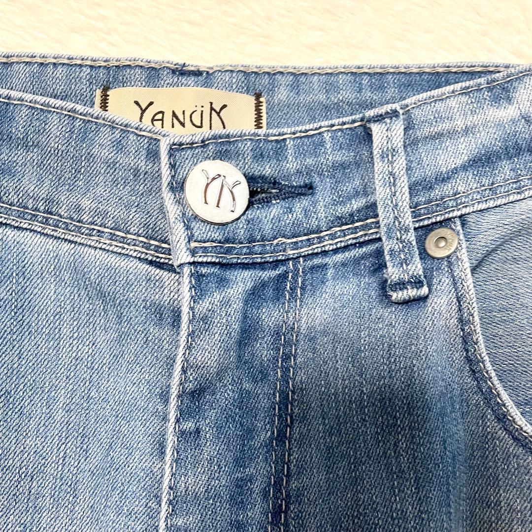 美品《YANUK ヤヌーク Lilith》 23 ハイウェスト ワイドストレート