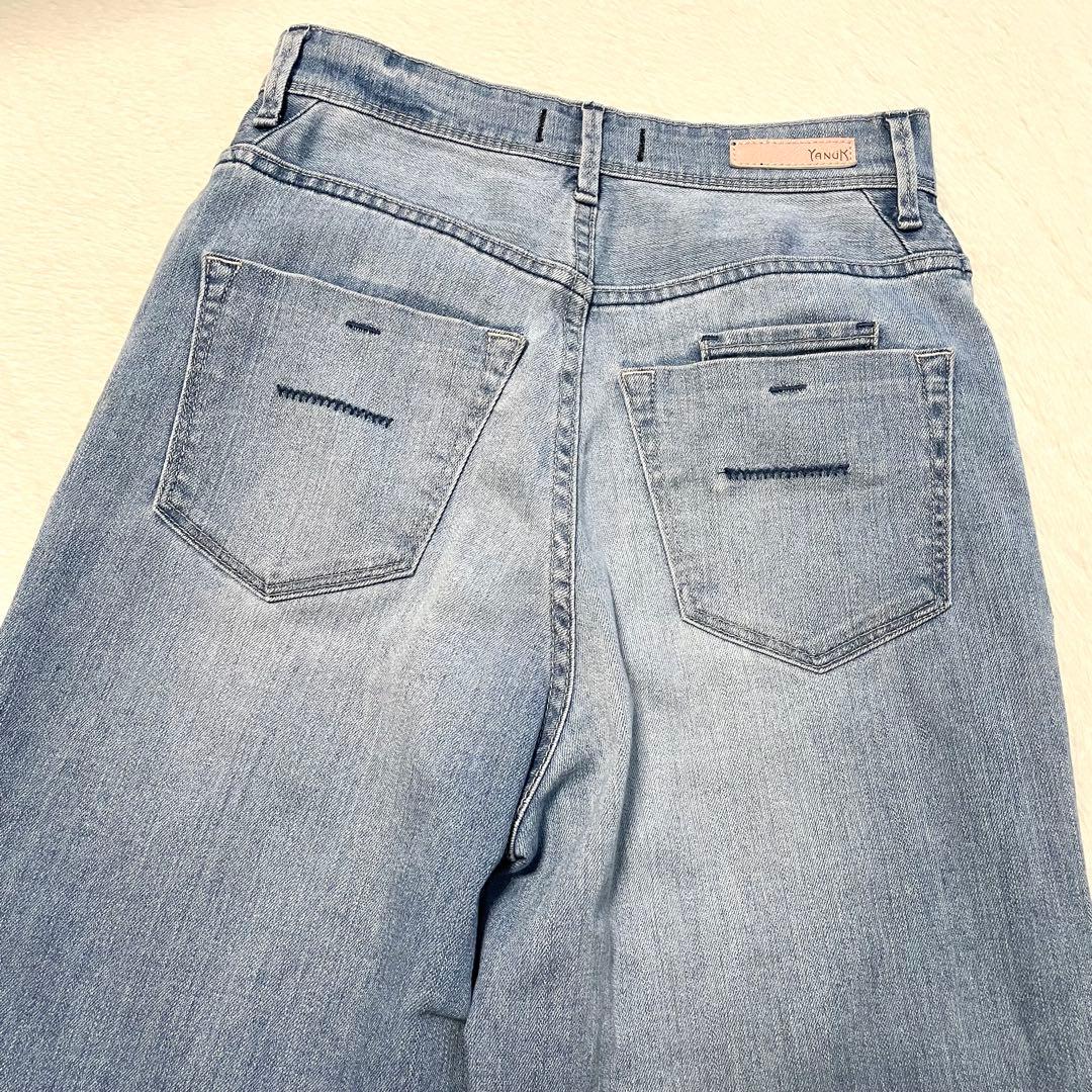 美品《YANUK ヤヌーク Lilith》 23 ハイウェスト ワイドストレート