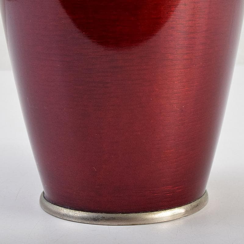 七宝焼 安藤七宝店 赤透釉 カトレア文 花瓶 C R9409 - メルカリ