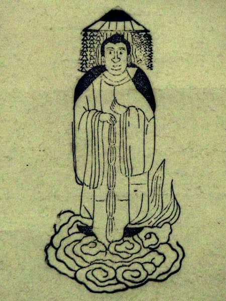 ♥掛軸　塩竈六社大明神　木版　掛け軸　骨董　古玩