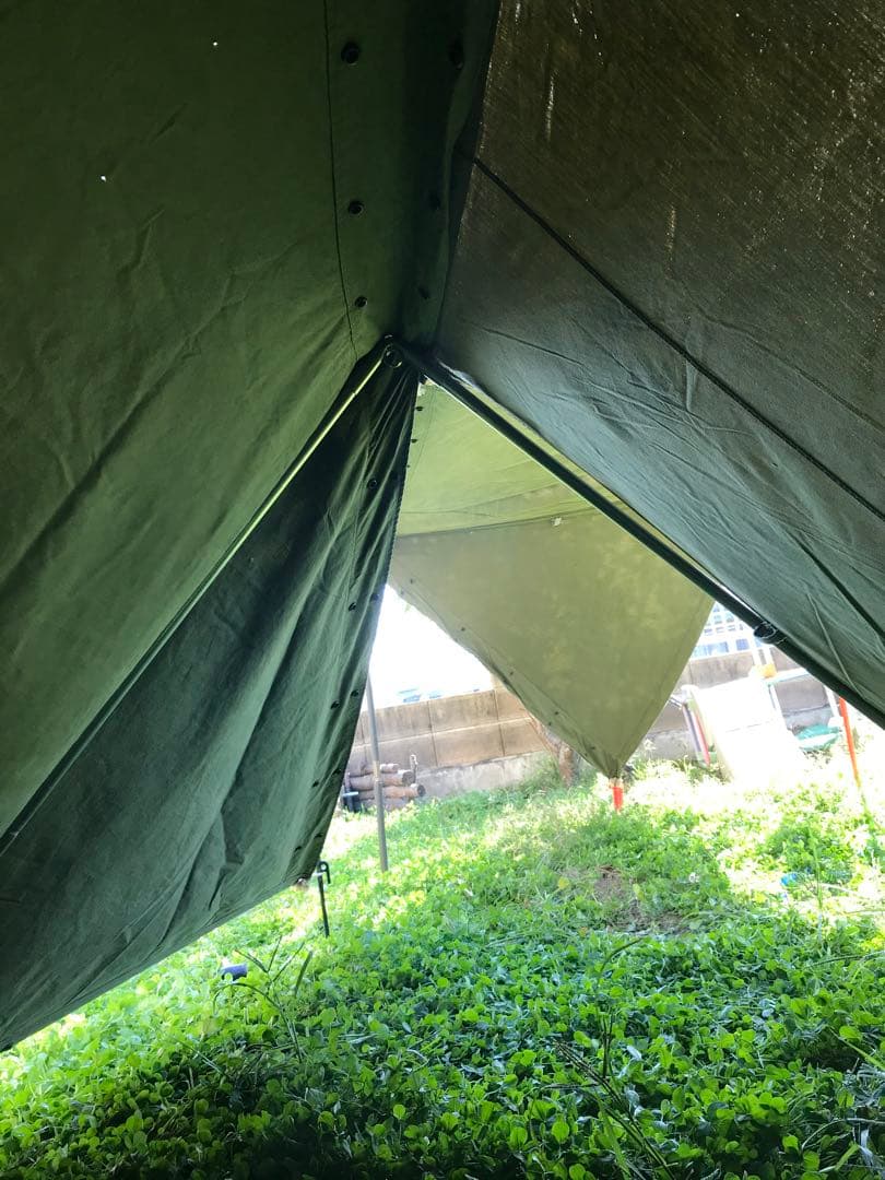 取説付《usパップテント仕様》二股フレーム＋棟ポール　らくらく設営快適空間⭐︎