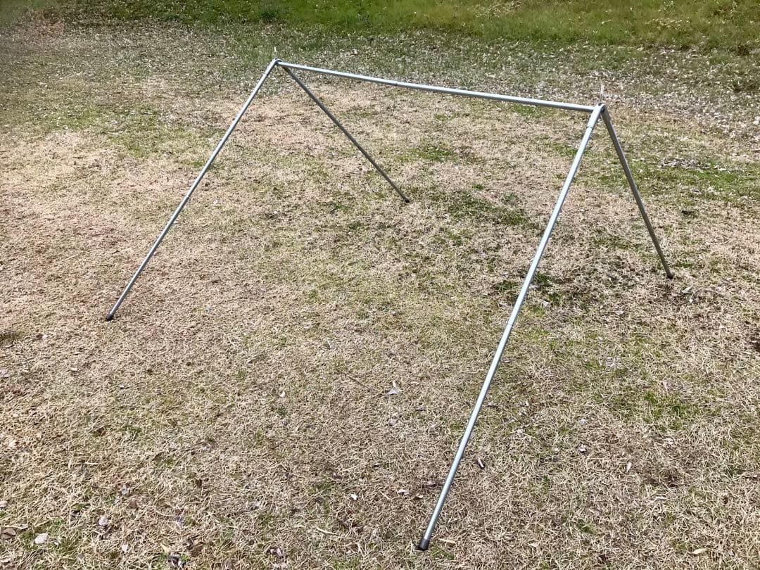 取説付《usパップテント仕様》二股フレーム＋棟ポール　らくらく設営快適空間⭐︎