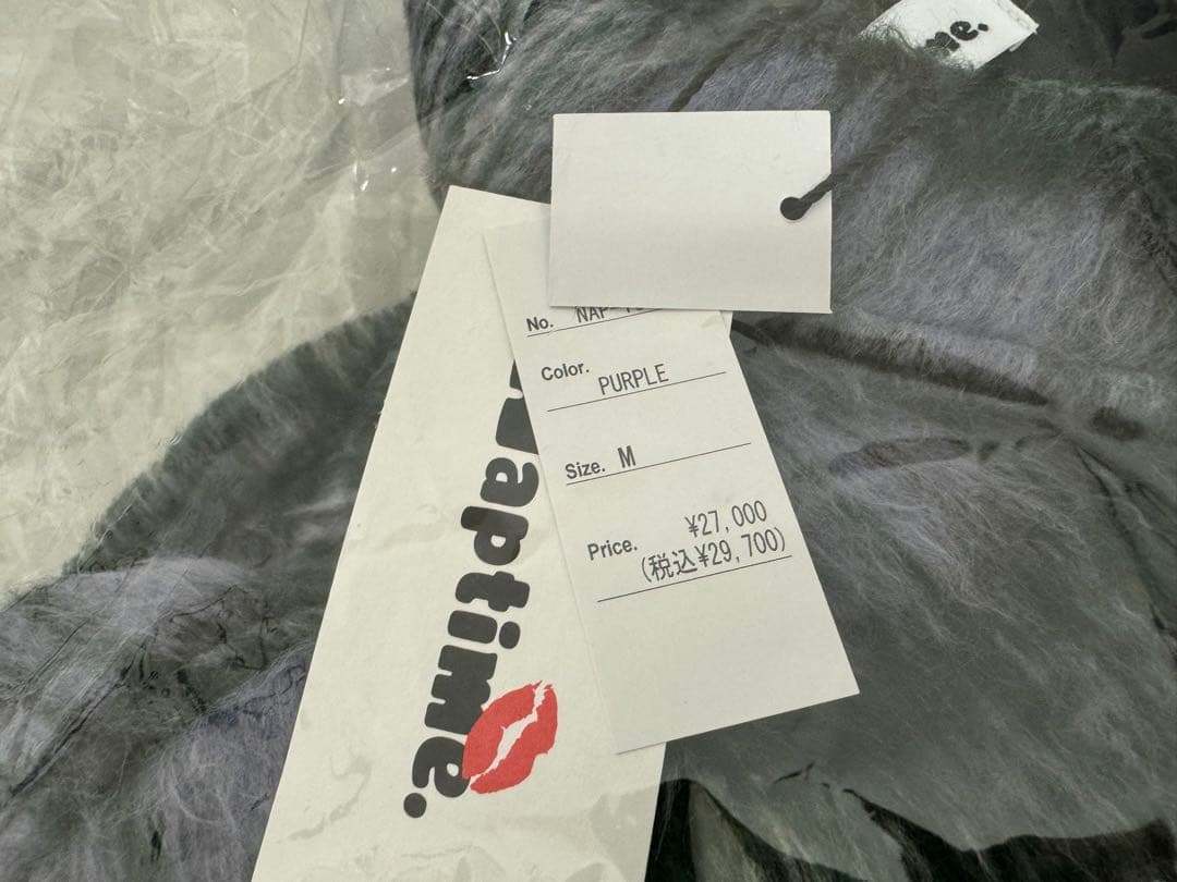 Naptime チェック中綿ジャケット -PURPLE Mサイズ