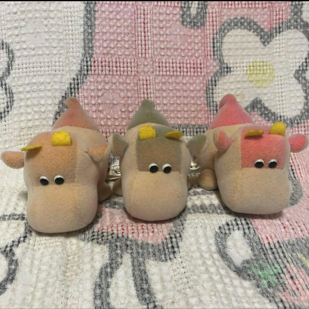 昭和レトロ　ムニュムニュ　ムニュちび　ウシ＆ネズミ＆ねこ　6こ　中古品