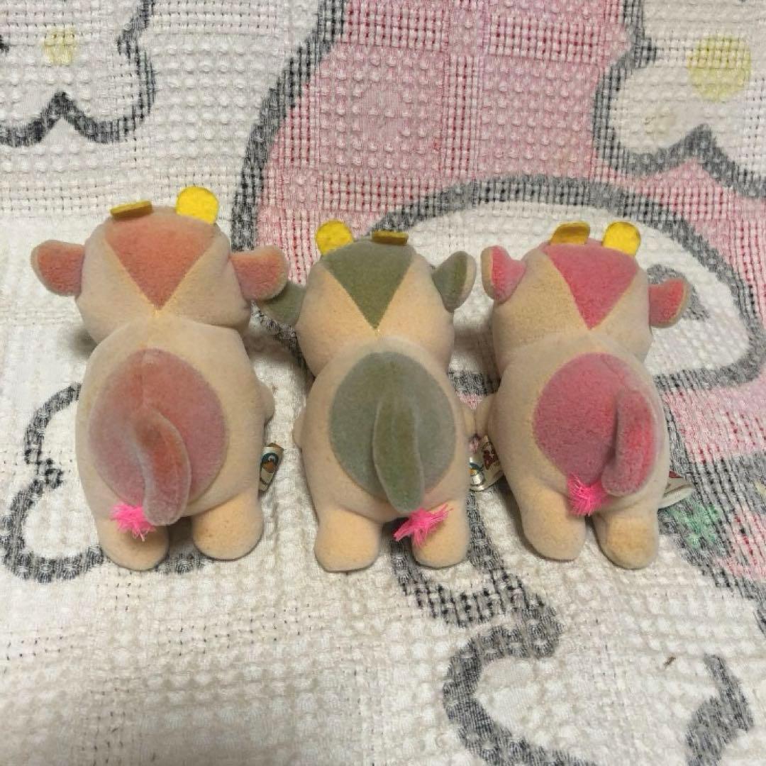 昭和レトロ　ムニュムニュ　ムニュちび　ウシ＆ネズミ＆ねこ　6こ　中古品