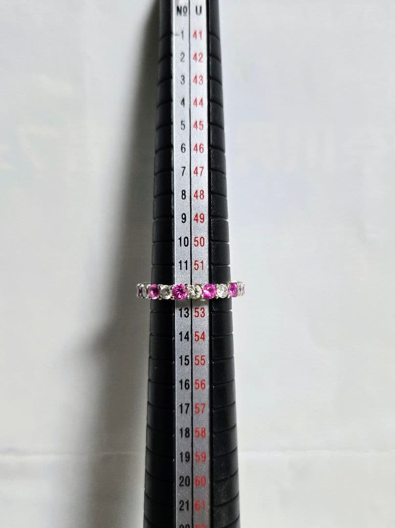 ポンテヴェキオ/K18WG/ルビーダイヤ/フルエタニティーリング/12号