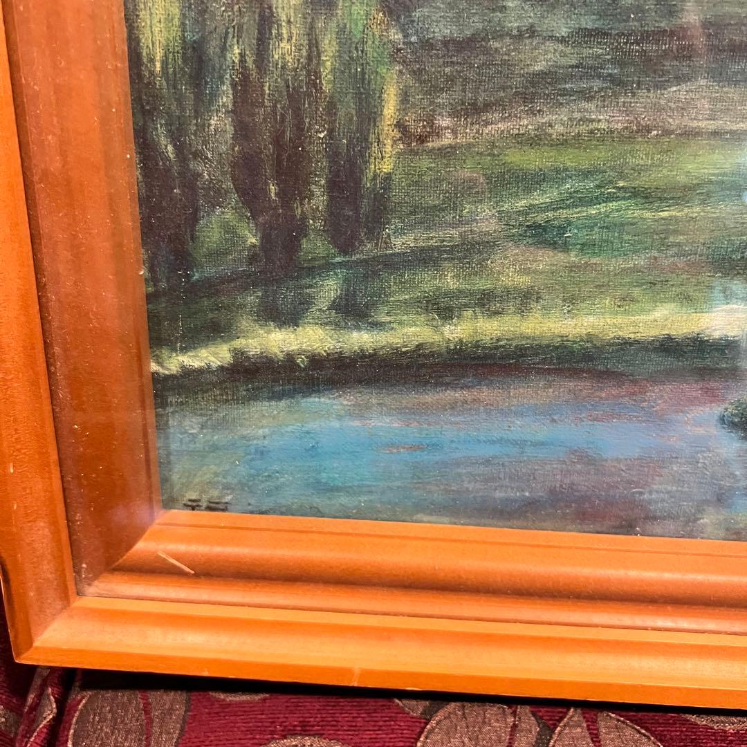 真作　富士山　赤富士Mt.Fuji 額装Japanese painting