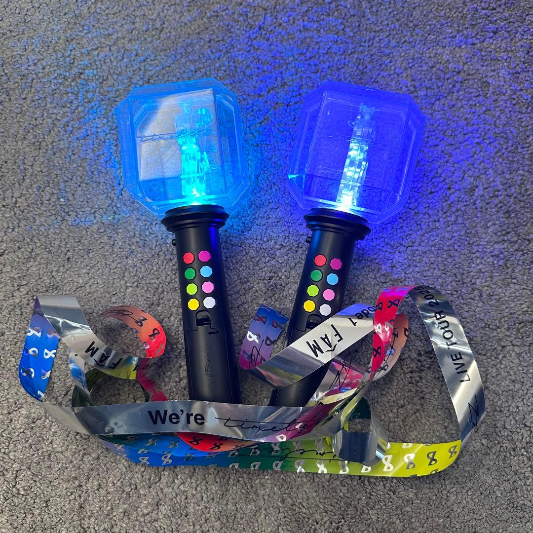 timelesz タイムレス ペンライト 2本セット 銀テ1本付き - メルカリ