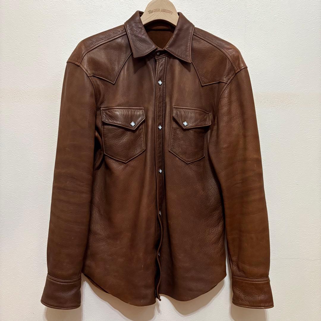 ⭐︎美品⭐︎リアルマッコイズ ディアスキン レザーシャツ - メルカリ