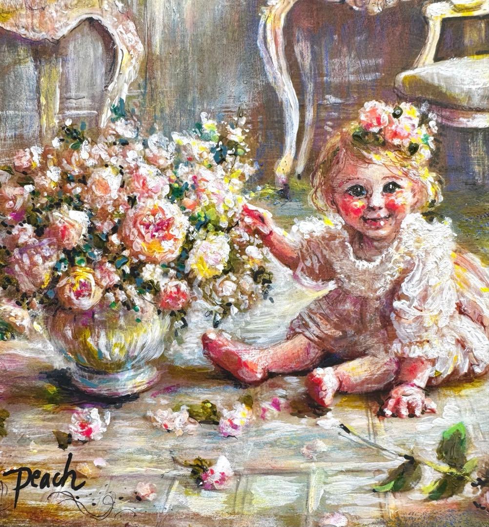 絵画原画《curious flower》 toddler mischief 1