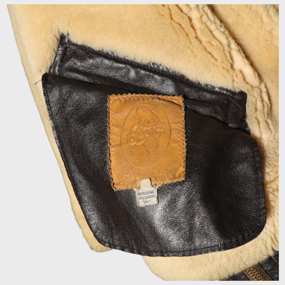 XL☆80s☆USA製☆ゴールデンベア☆B9 フライトジャケット☆ムートン