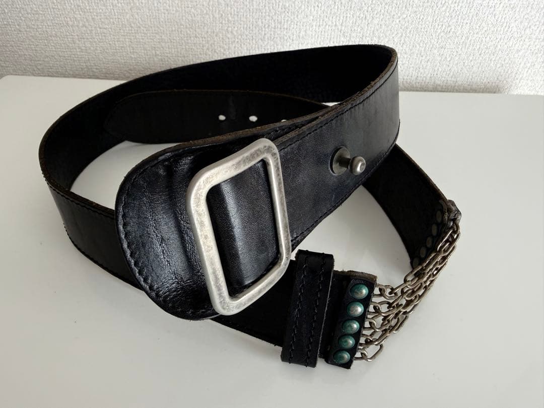 Maison Martin Margiela 11 チェーン付きレザーベルト Maison Martin Margiela メゾン マルタン マルジェラ アーカイブ