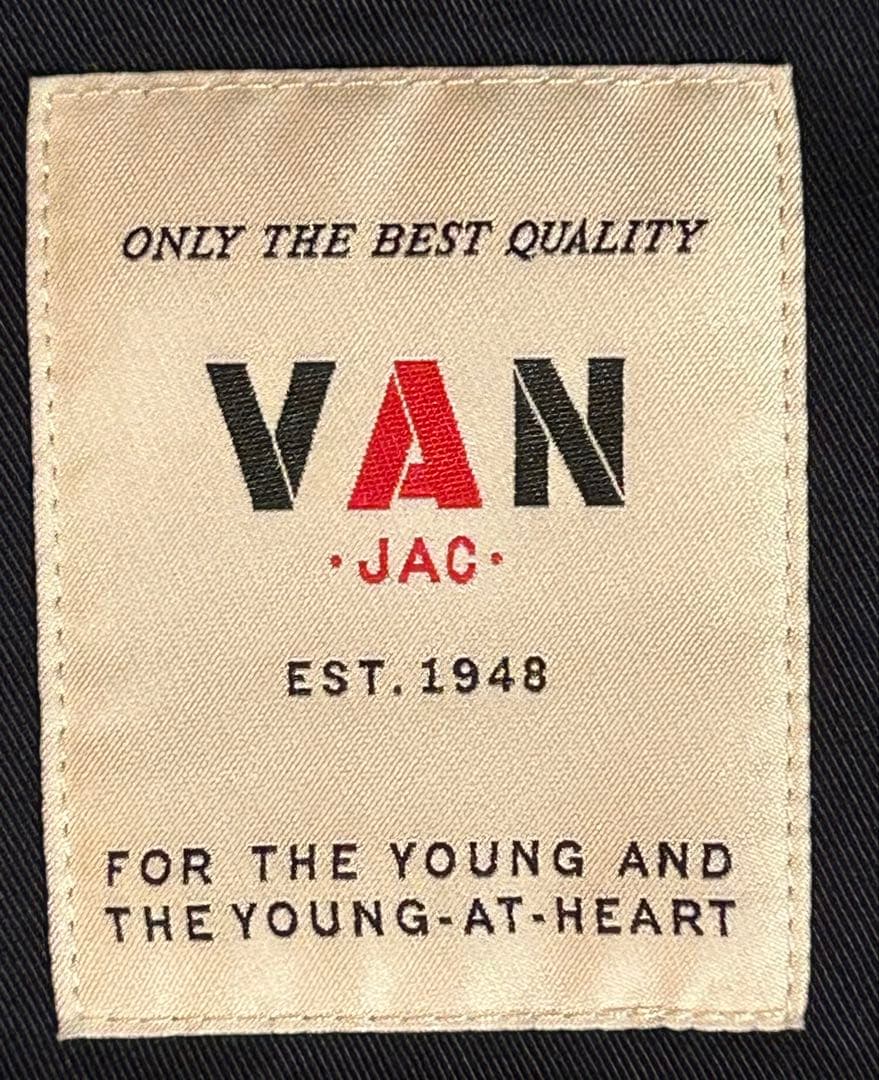 VAN Jac スウィングトップ ウィンドブレーカー 綿100% ネイビー M