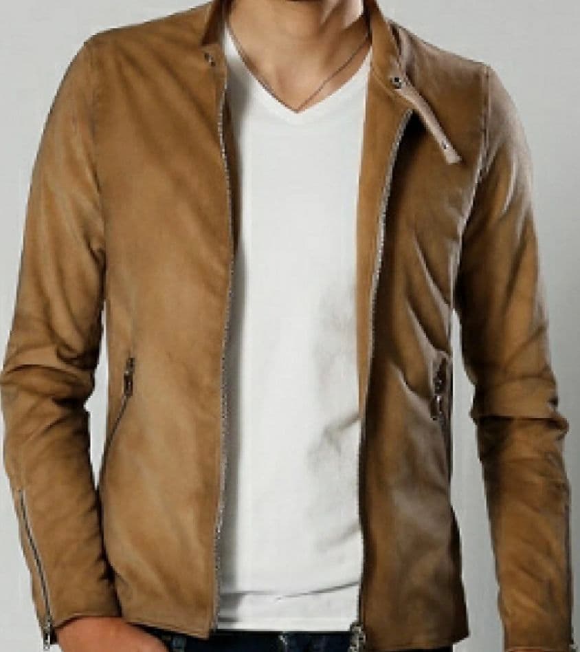 定価6万wjk スウェード ライダースレザージャケット wjk 革ジャン ライダース stand riders(cow leather) メンズ