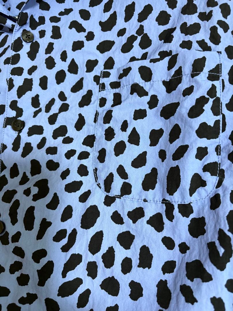 未使用 ワコマリア グラミチ レオパード オープンカラー 半袖シャツ 豹