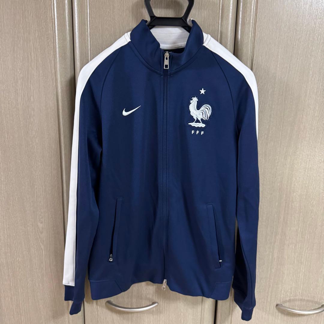 NIKE/ナイキ フランス代表アンセムジャケット Mサイズ/ネイビー/刺繍