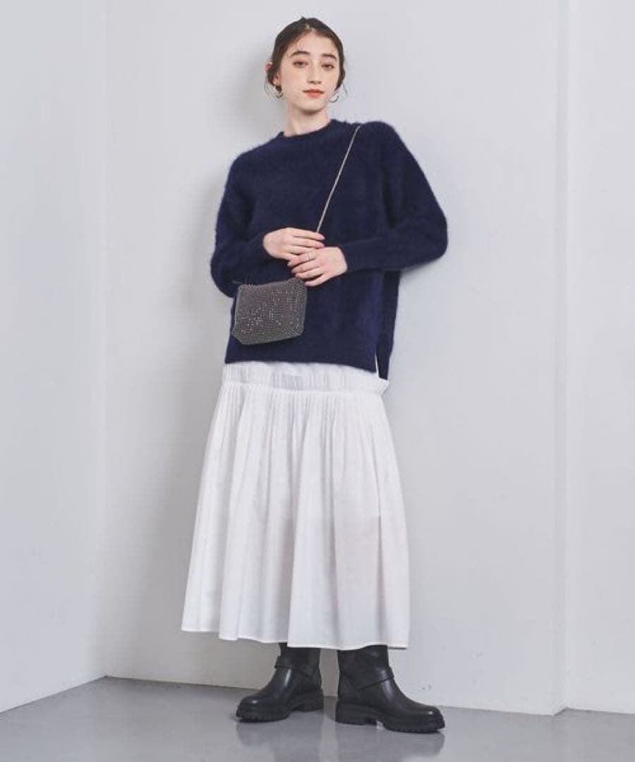 極美品 ユナイテッドアローズ フォックス カシミヤ クルーネックニット