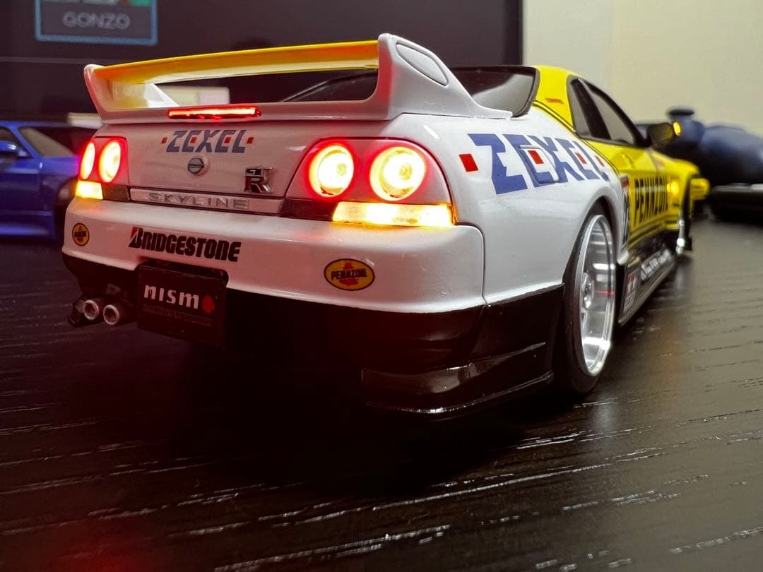 ミニッツ　R33 GT-R フルLED フルエアロ　写真追加